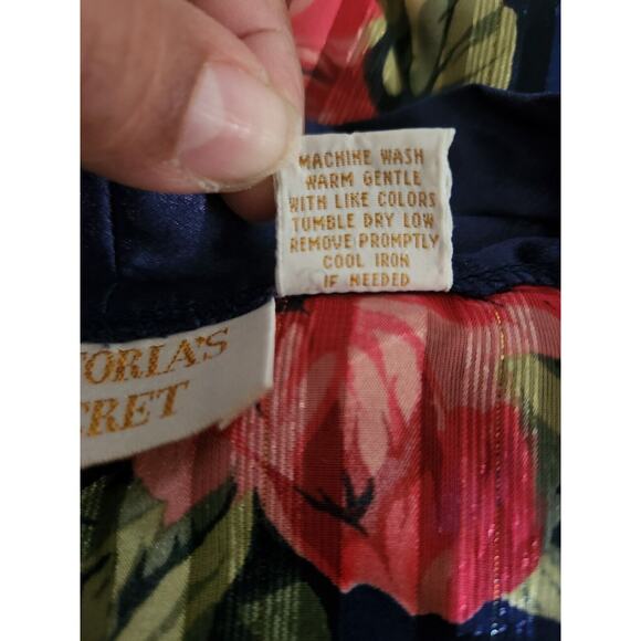 Vintage 80s Victoria’s Secret Gold Label Lingerie Top Sz M Floral Paisley Print - Picture 8 of 9